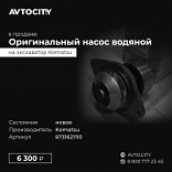 Насос водяной Komatsu  6731621110